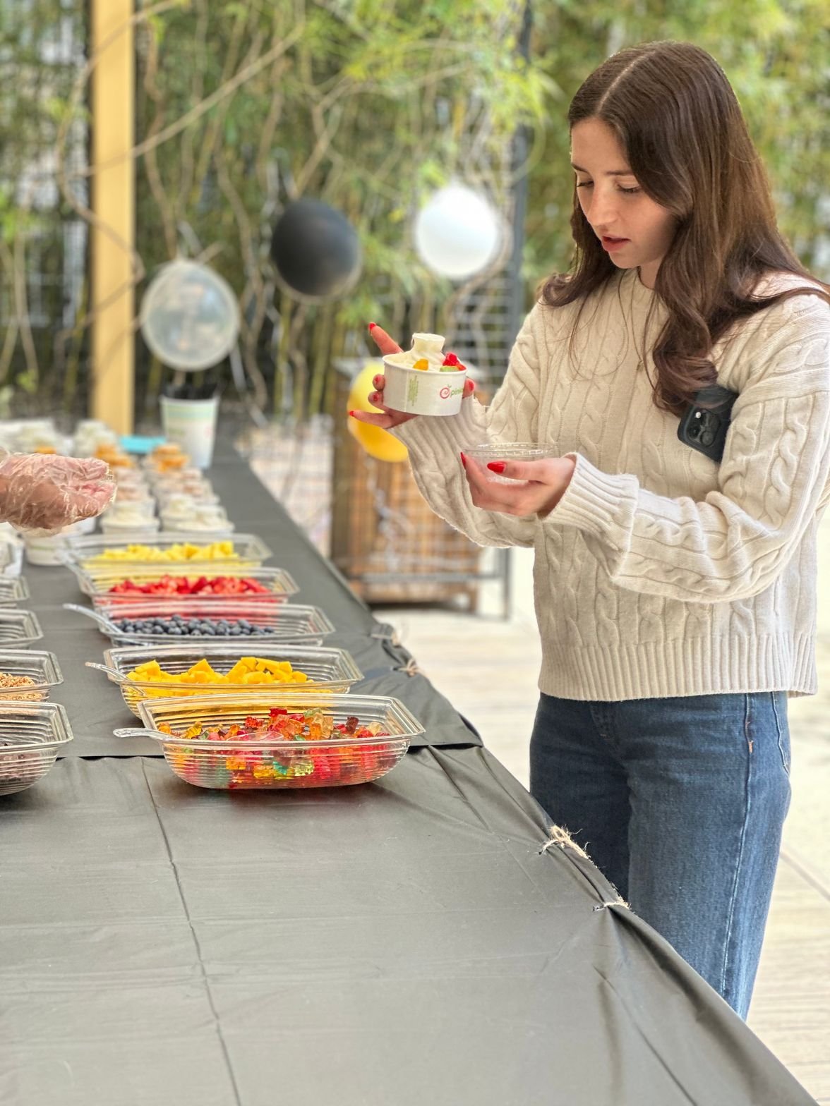 Fresh taco served at outdoor event