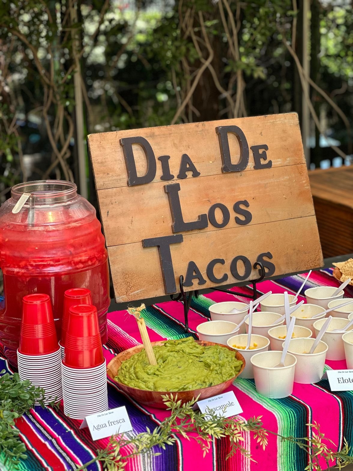 Team serving at outdoor yogurt bar